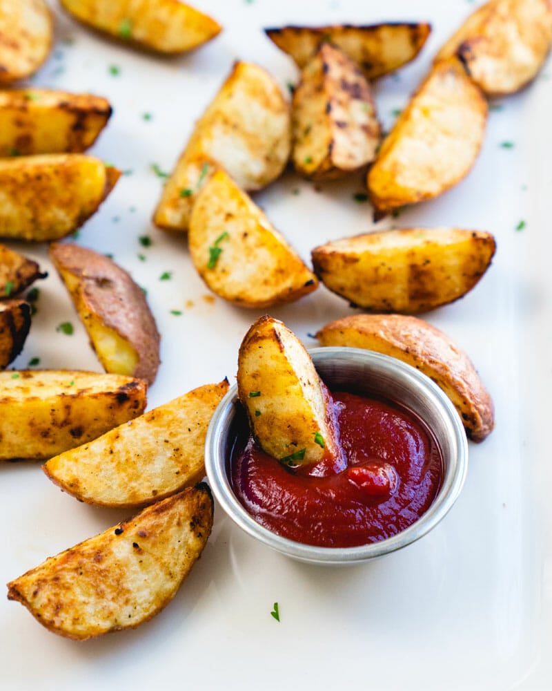Grilled potatoes