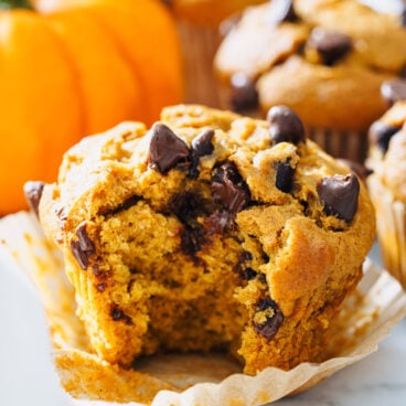 Pumpkin chocolate chip muffins