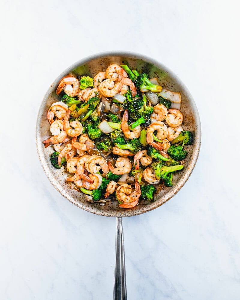 Shrimp and broccoli