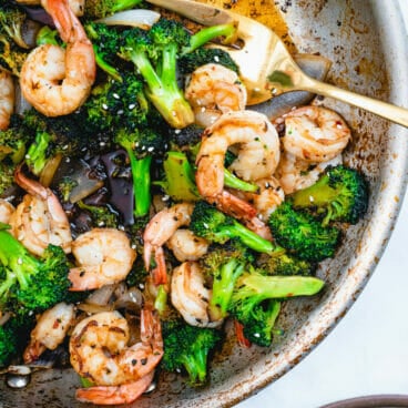 Shrimp and broccoli