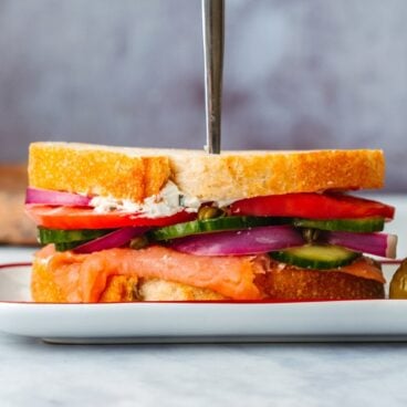 Smoked salmon sandwich
